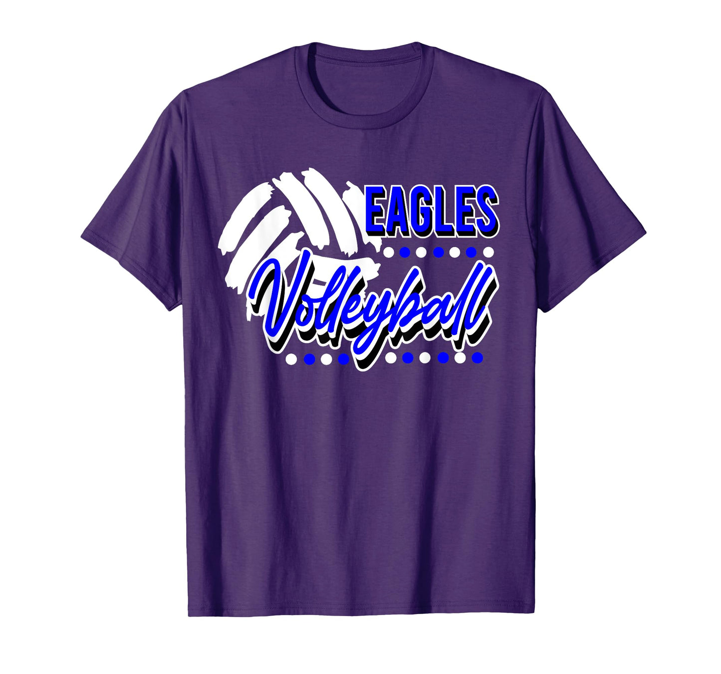 Blue Eagles Volleyball Mom School Spirit Game Day Mascot T-Shirt