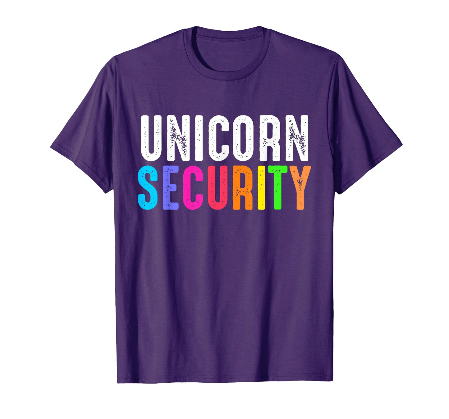 Halloween Dad Mom and Daughter Costume Unicorn Security T-Shirt