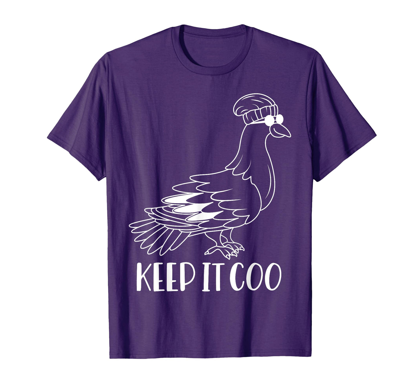 Hipster Pigeon - Keep it Coo Funny Cool Pigeon T-Shirt