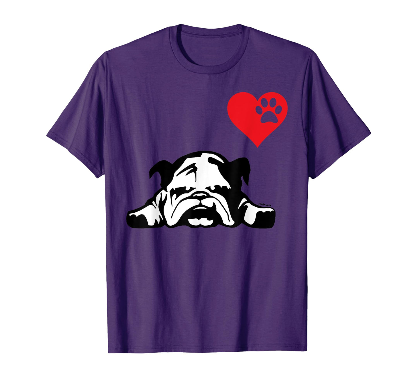 English Bulldog TShirt I LOVE MY ENGLISH BULLDOG DOG Men Women Girls Kids T-Shirt