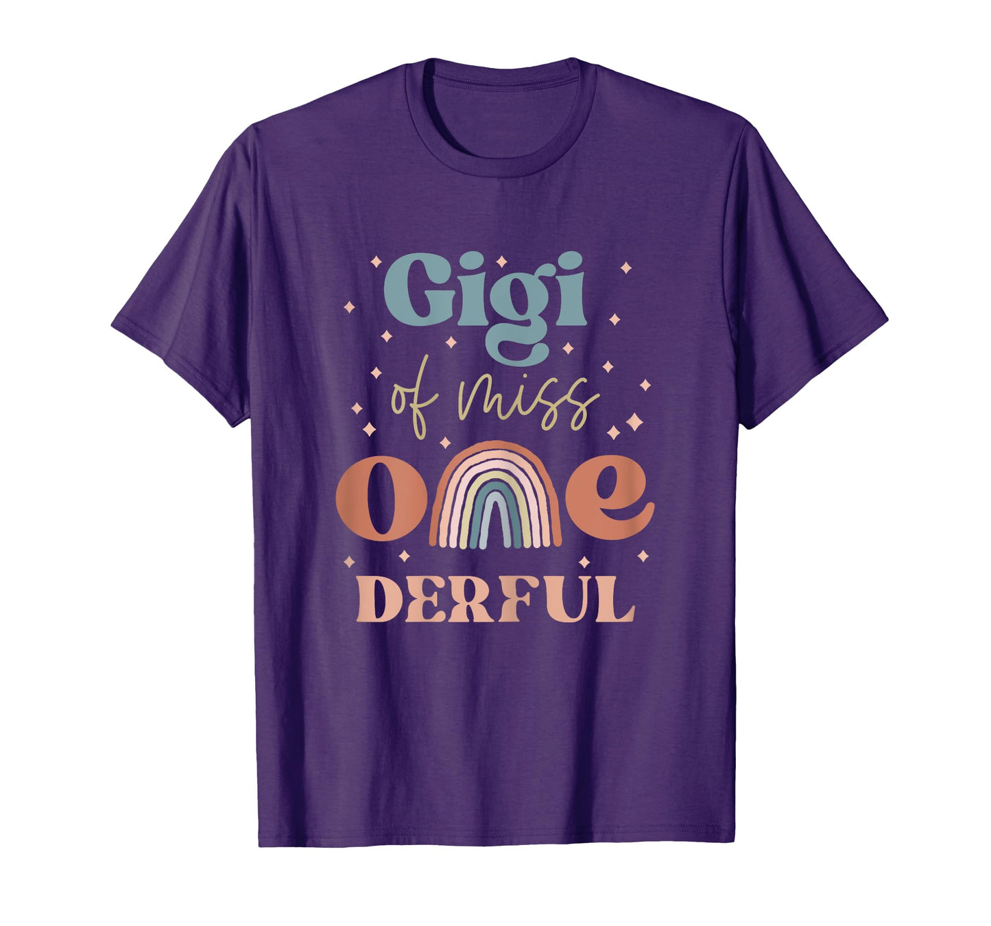 Gigi of Miss Onederful Boho Rainbow Daughter First Birthday T-Shirt