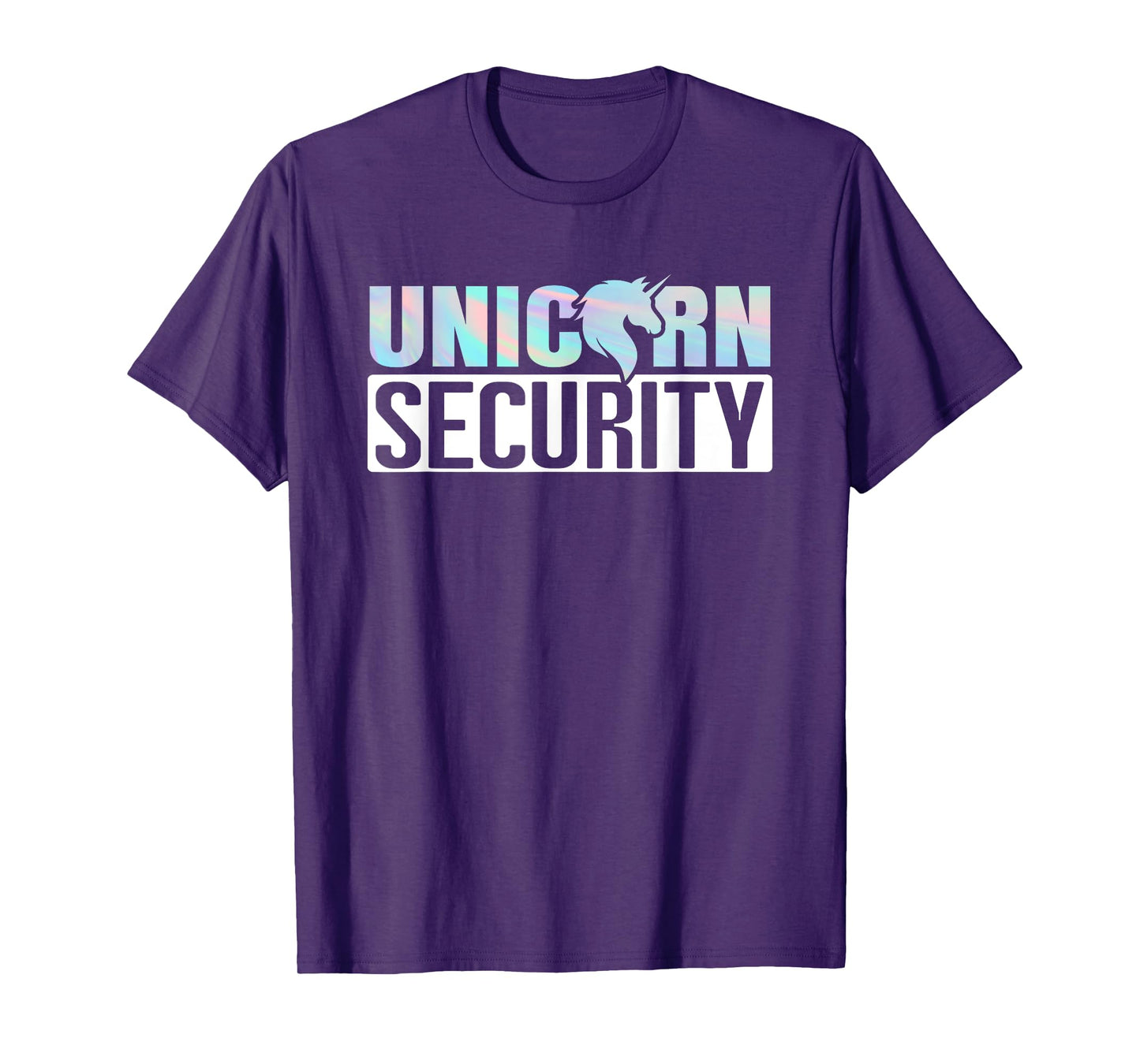 Halloween Dad Mom Daughter Adult Unicorn Security Costume T-Shirt