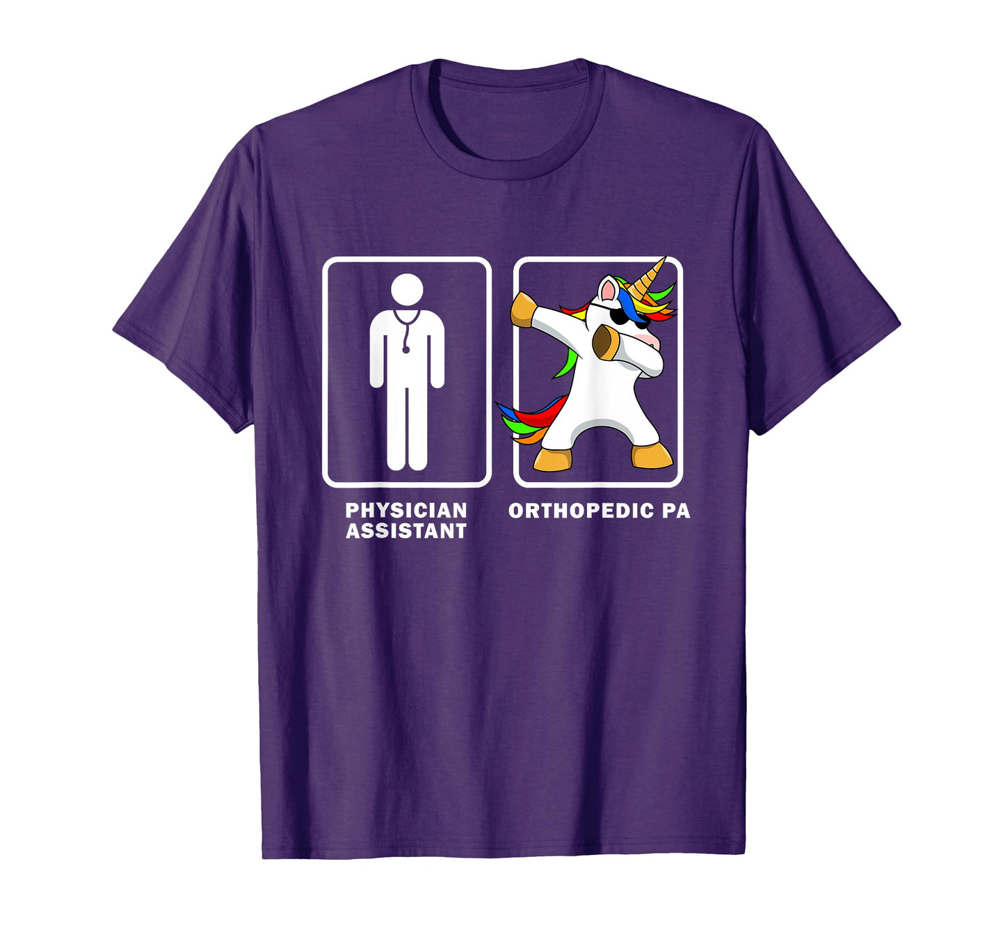 Physician Assistant Orthopedic PA Dabbing Unicorn Funny Dab T-Shirt