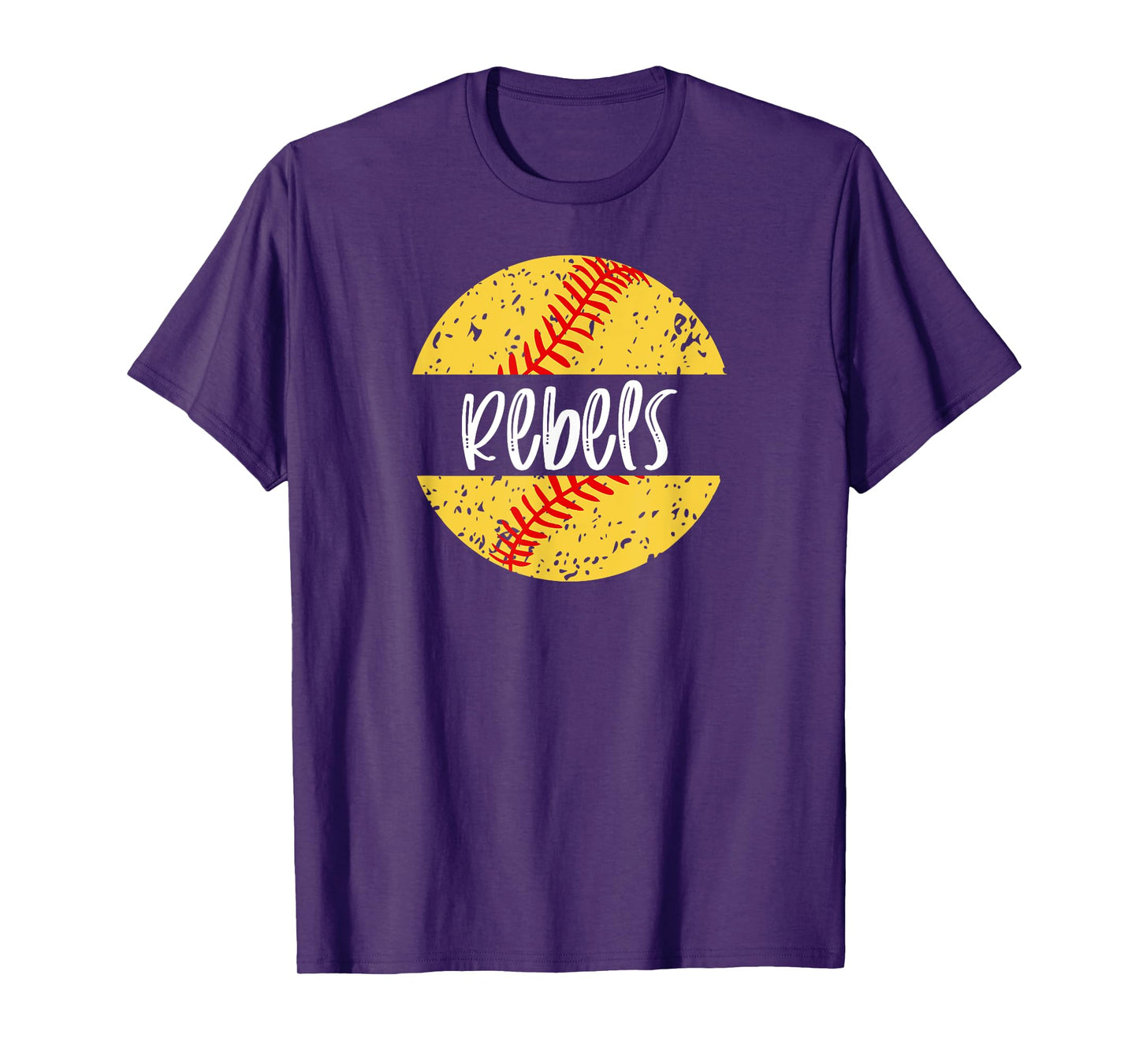 Rebels Softball Team Mascot School Spirit Game Day T-Shirt