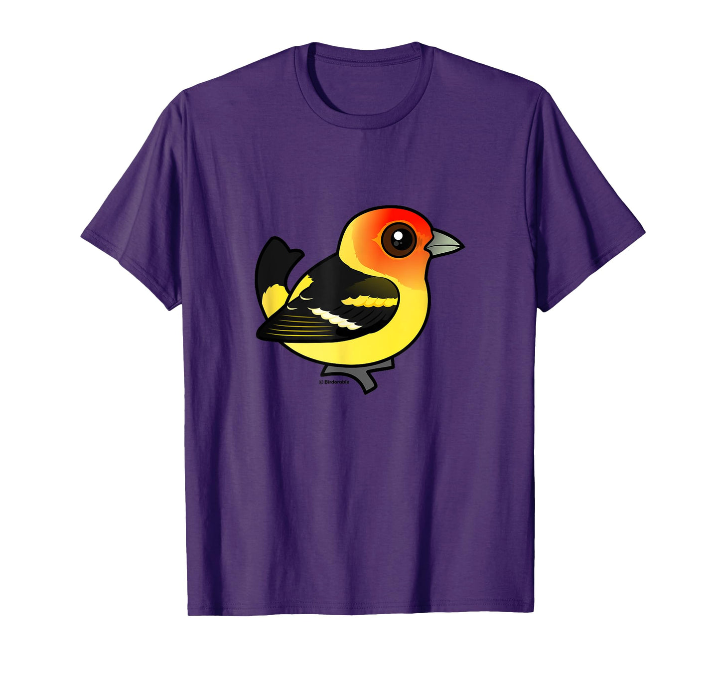 Cute Cartoon Western Tanager Birdorable Bird Species T-Shirt