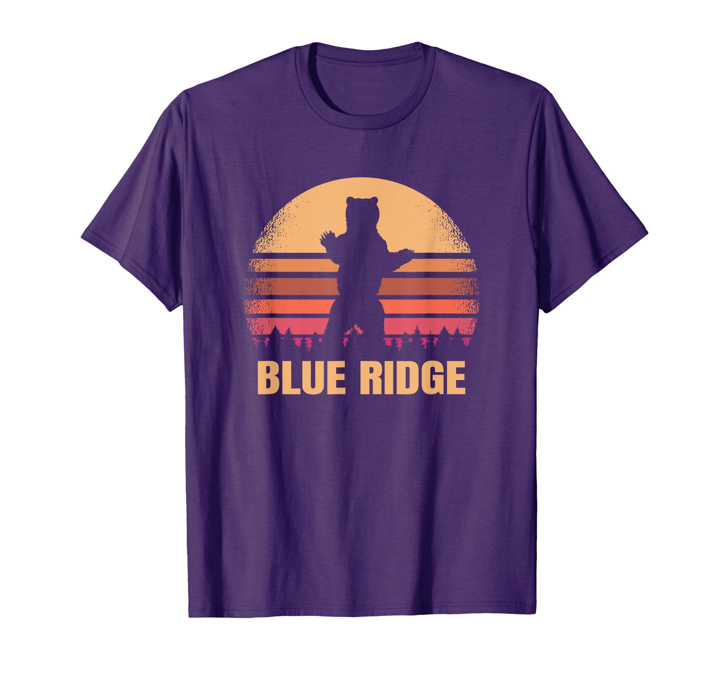 Blue Ridge Georgia Vintage Bear Distressed 70s 80s GA Sunset T-Shirt