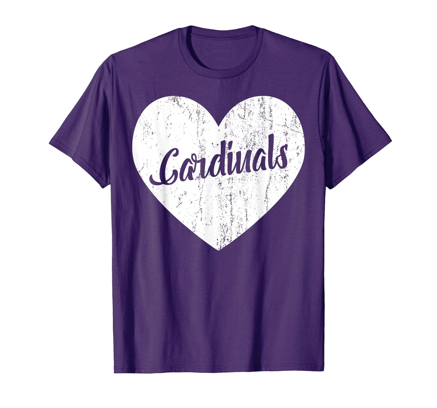 Cardinals School Sports Fan Team Spirit Mascot Heart Gift T-Shirt