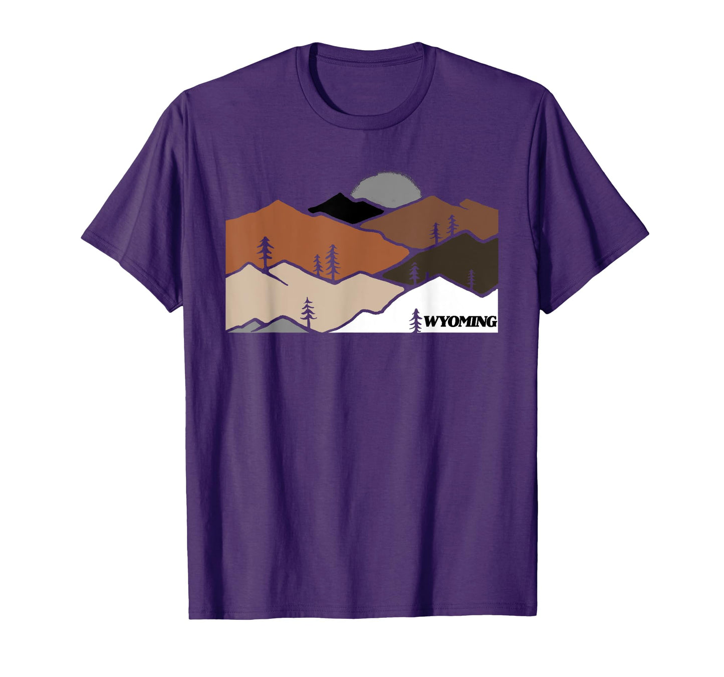 Wyoming Retro Vintage Mountain Outdoors State Graphic T-Shirt