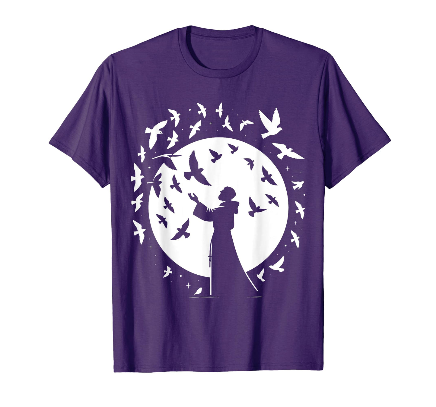 St Francis of Assisi Patron Saint of Animals Birds Catholic T-Shirt