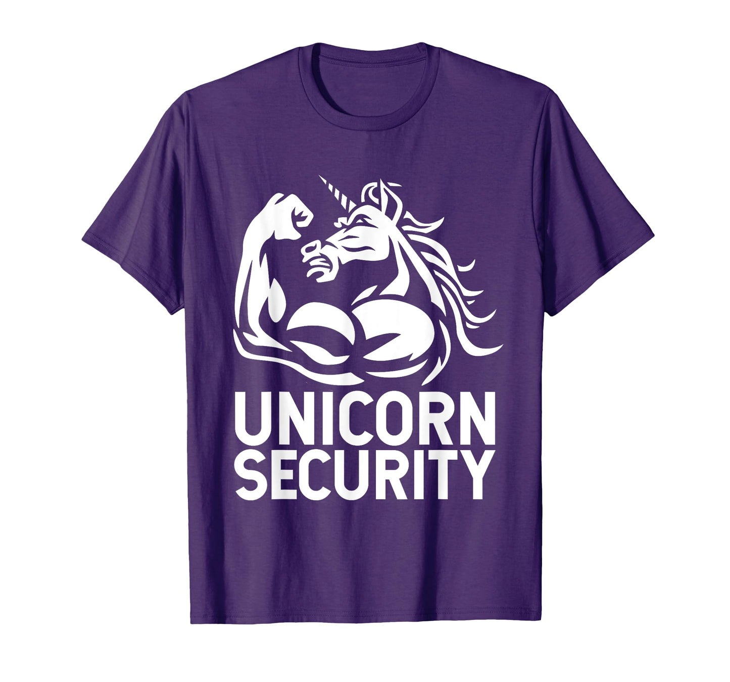 Unicorn Security Halloween Dad Mom Daughter Adult Costume T-Shirt