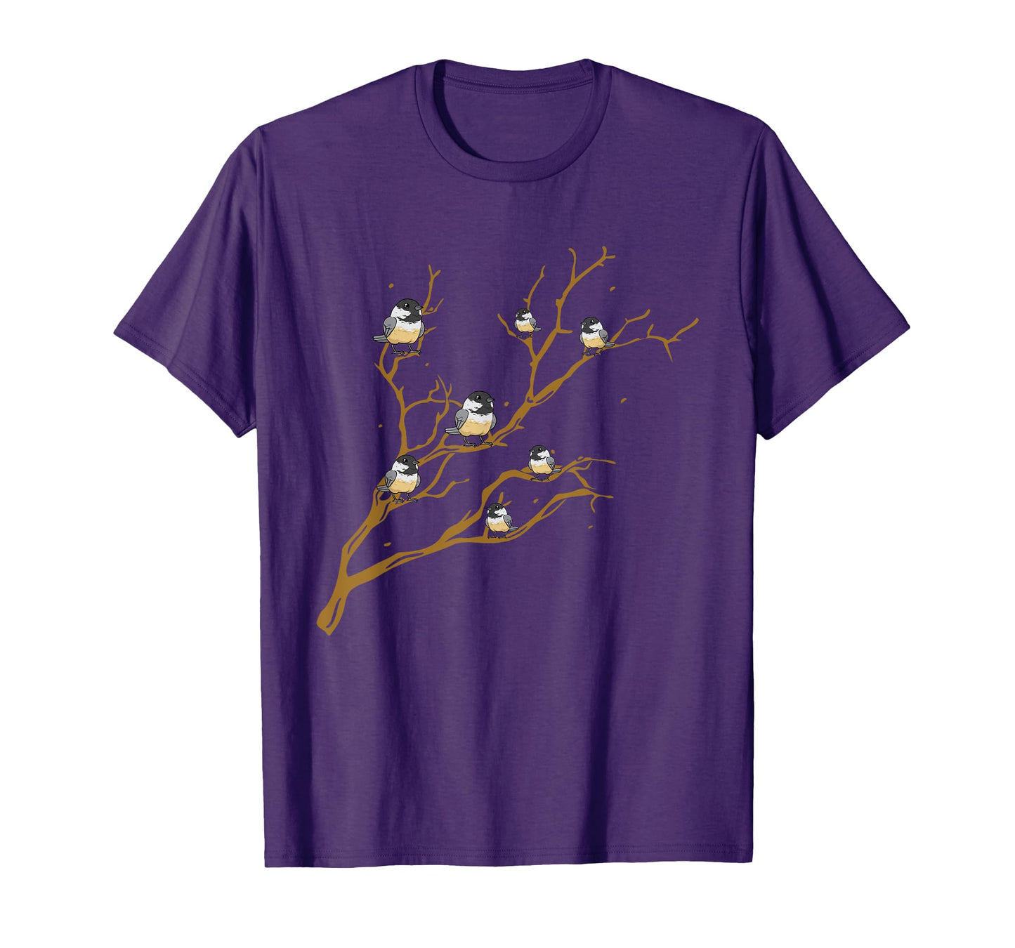 Chickadees On Branch Bird Birding T-Shirt