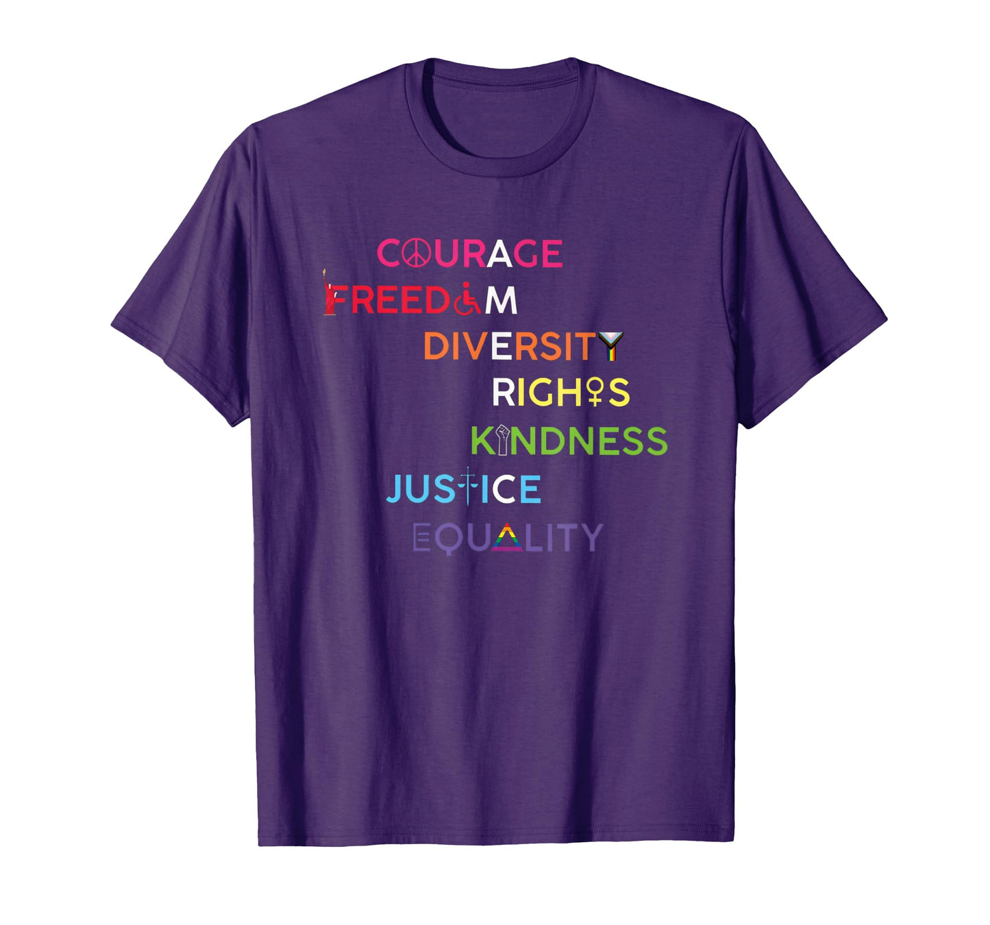 america courage freedom diversity human rights T-Shirt