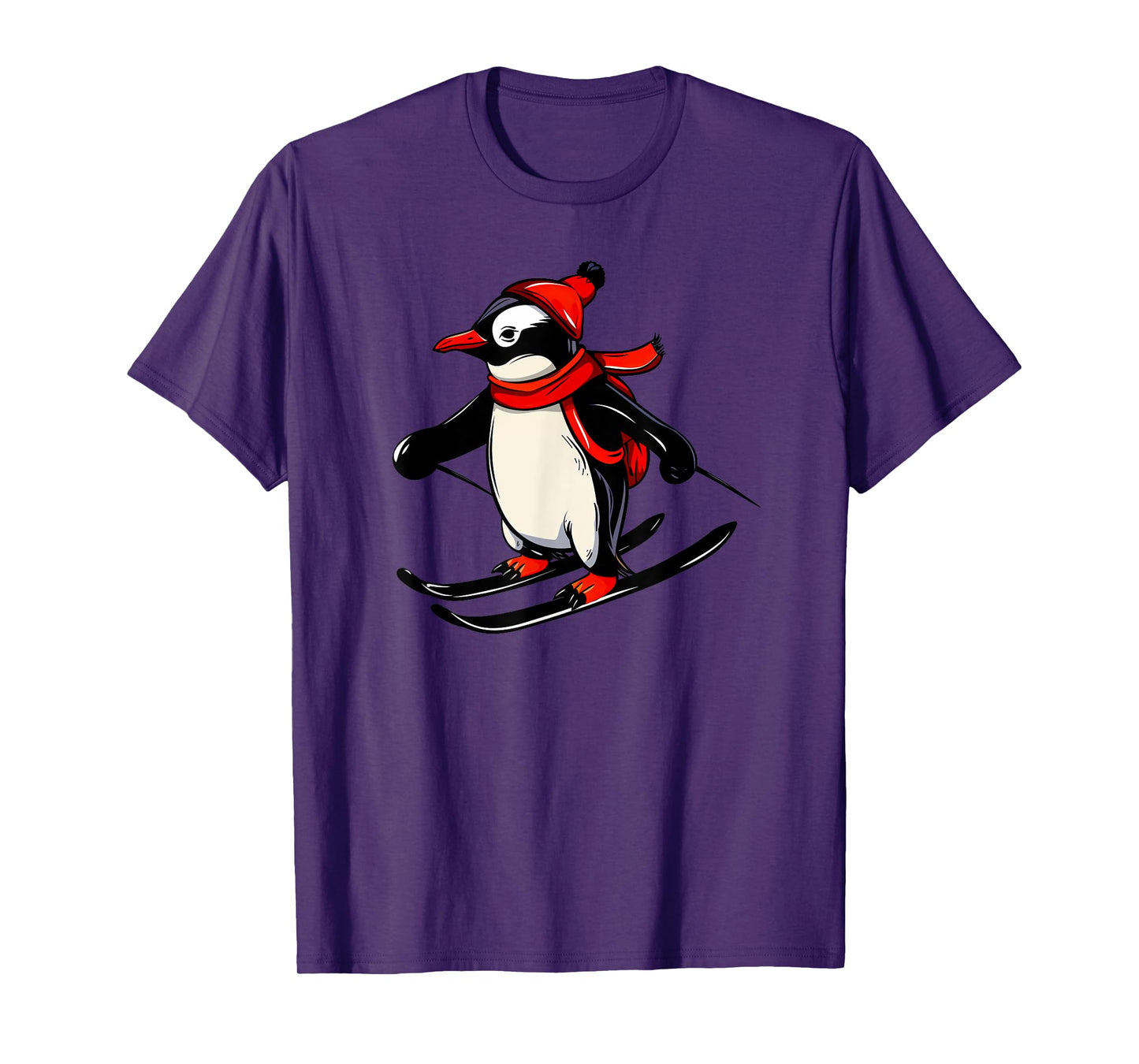 Cute Penguin Skiing - Skiing Penguin T-Shirt
