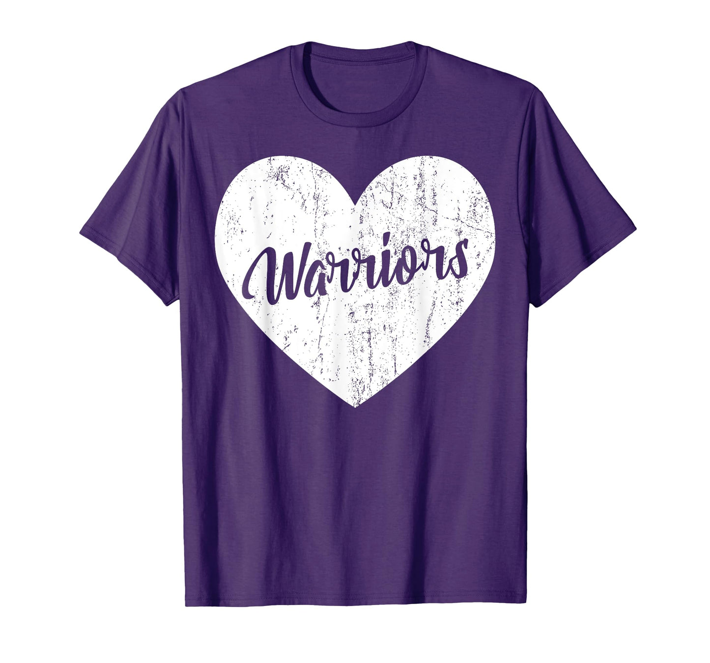 Warriors School Sports Fan Team Spirit Mascot Heart Gift T-Shirt
