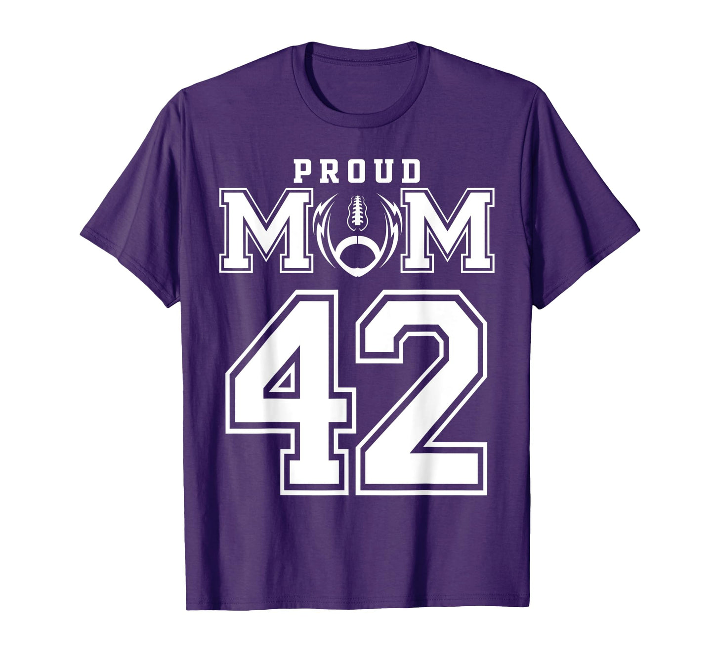 Custom Proud Football Mom Number 42 Personalized For Women T-Shirt