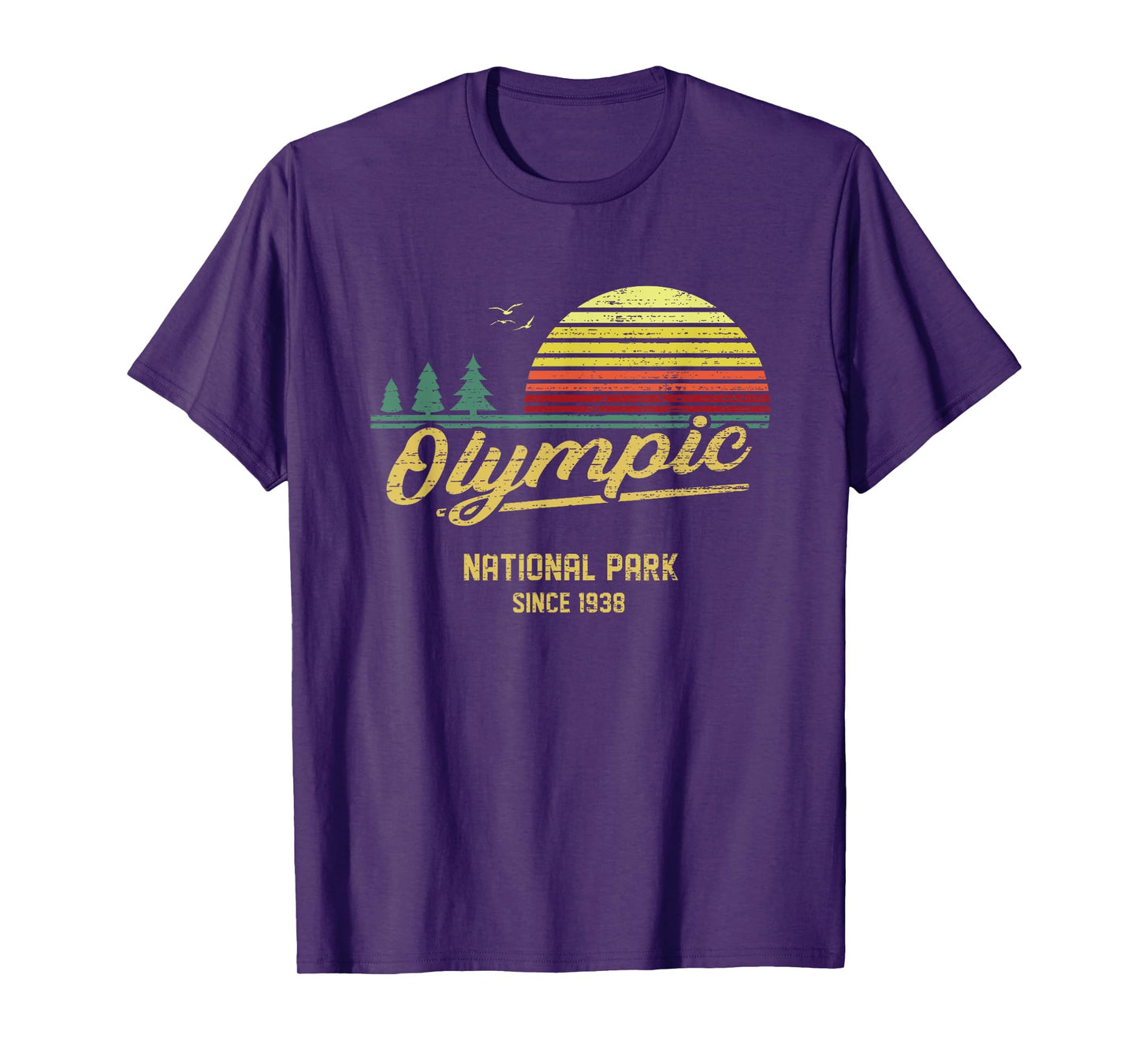 Olympic 1938 EST National Park Vintage Retro Outdoor Camping T-Shirt
