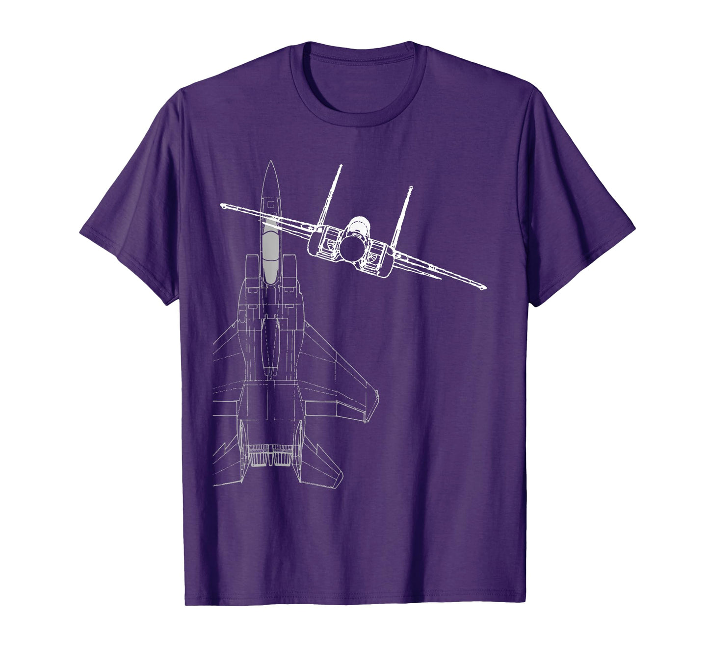 F-15 Eagle Line Art Military Jet Fighter T-shirt T-Shirt