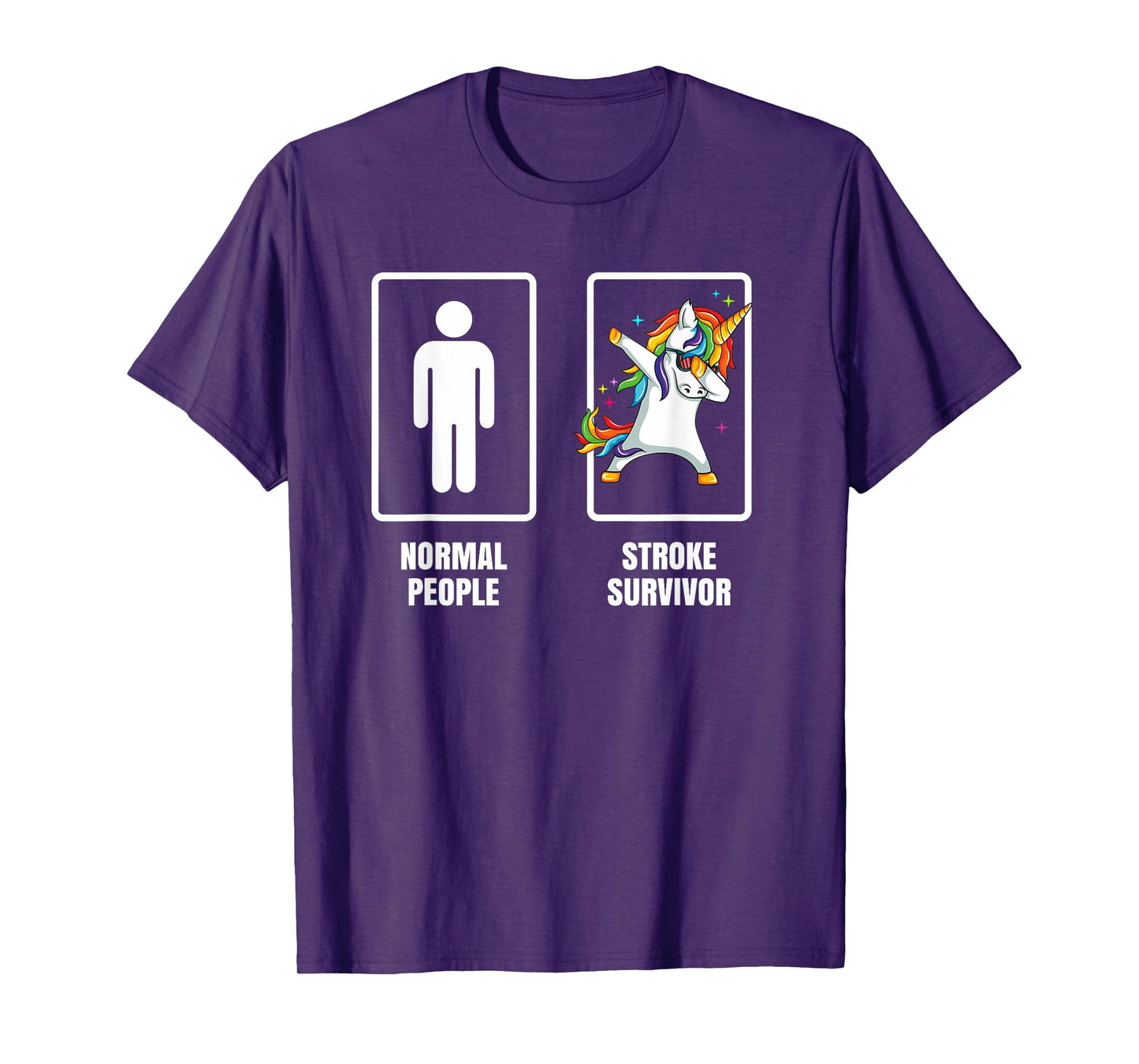 Dabbing Unicorn Heart Stroke Survivor Recovery Get Well T-Shirt