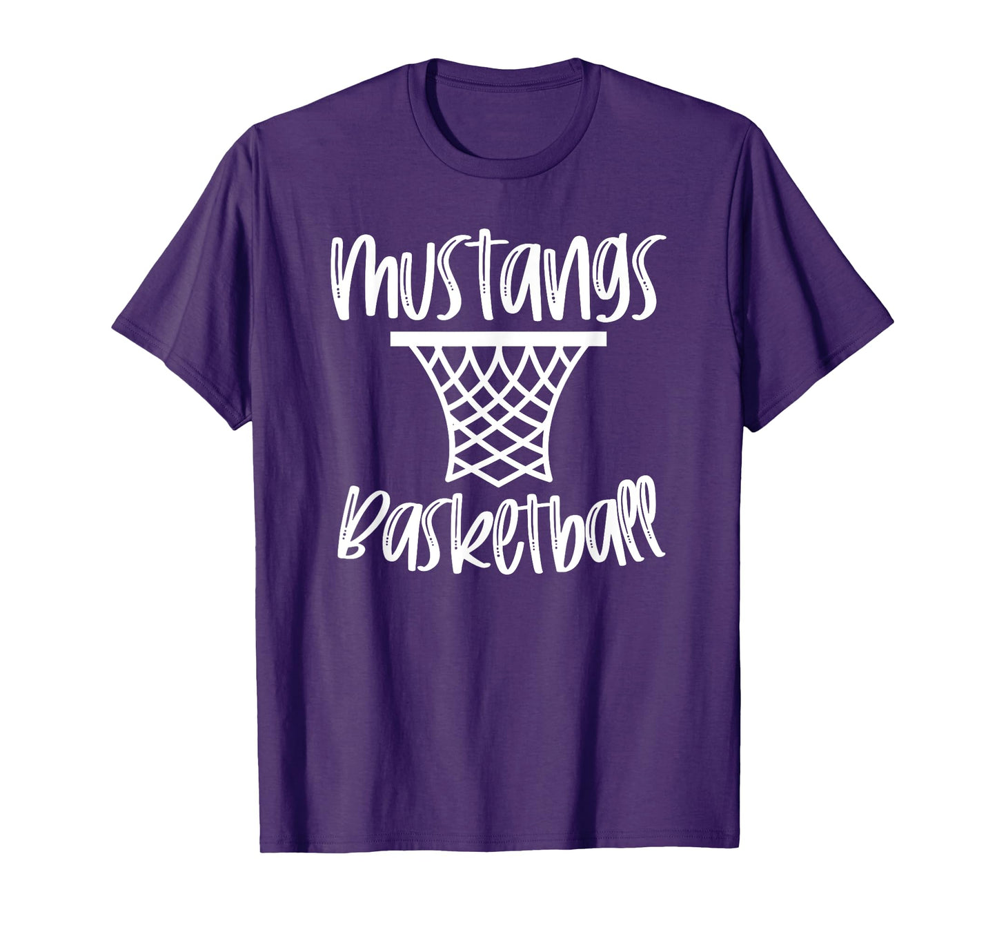 Mustangs Basketball Team Mascot School Spirit Game Night T-Shirt