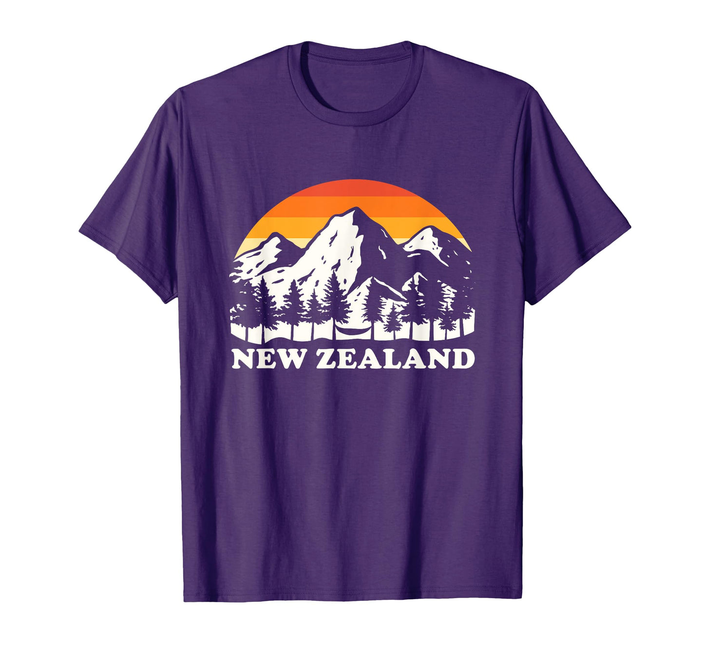 Retro Hiking Mountains New Zealand T-Shirt