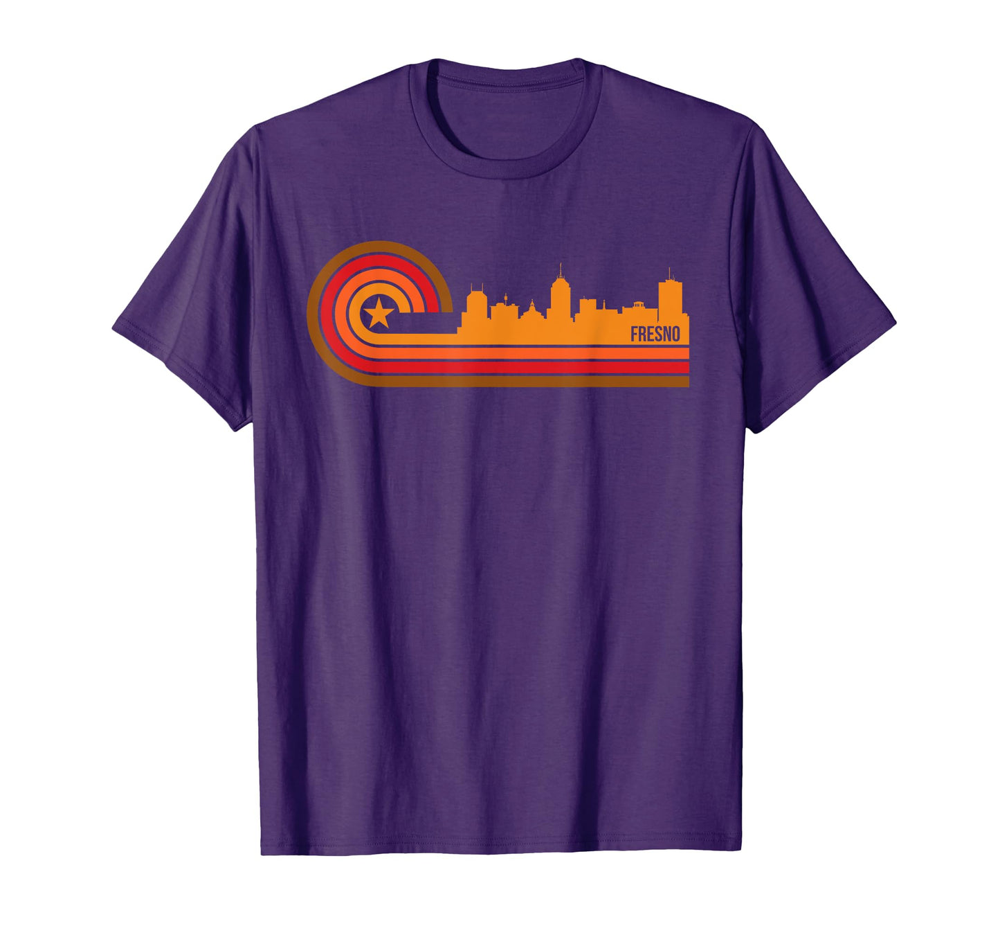 Retro Fresno T-Shirt - Fresno CA Skyline Shirt T-Shirt