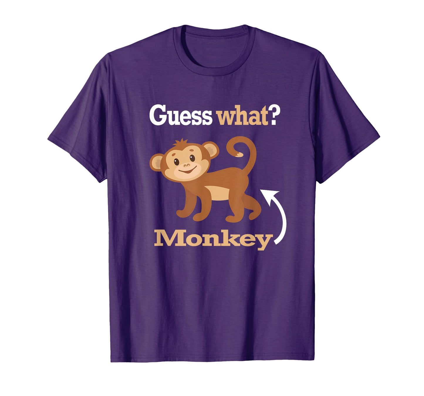 Guess What Monkey Butt T-Shirt Funny Monkey Lover Shirt T-Shirt