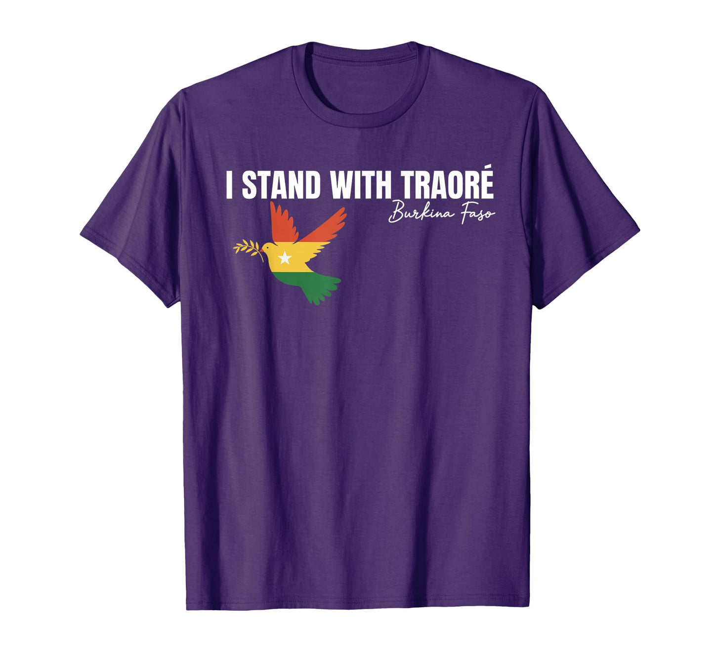 I Stand With Burkina Faso-Ibrahim Traoré Retro Bird T-Shirt