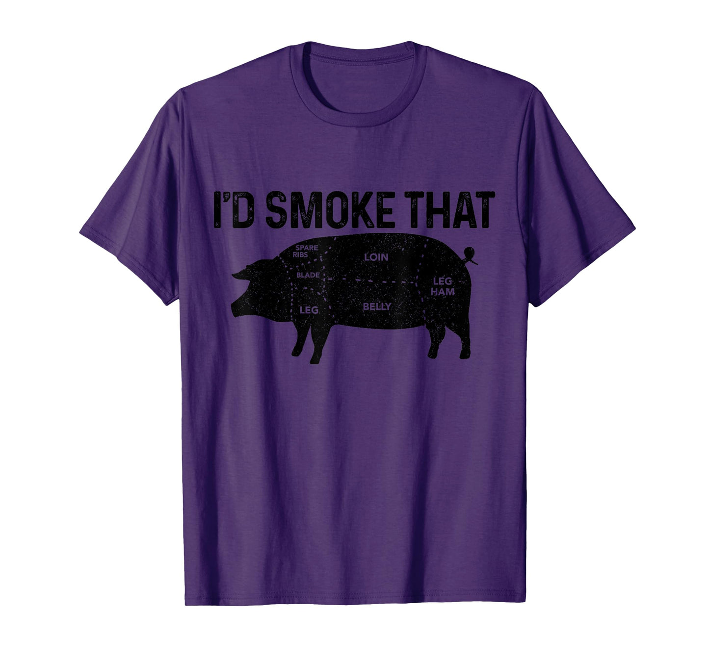 Chef Butcher BBQ I'd Smoke That Pig Pork Funny Father's Day T-Shirt