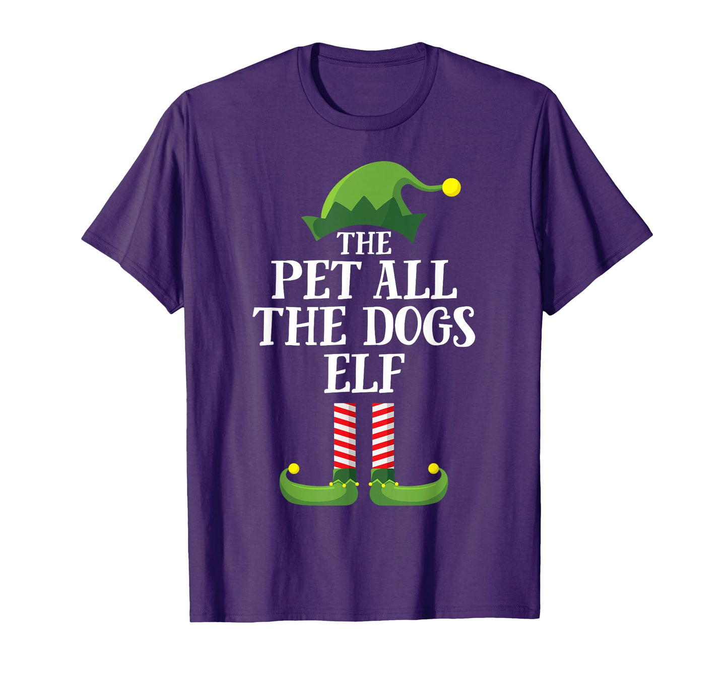 Pet All the Dogs Elf Shirt Matching Family Group Christmas T-Shirt