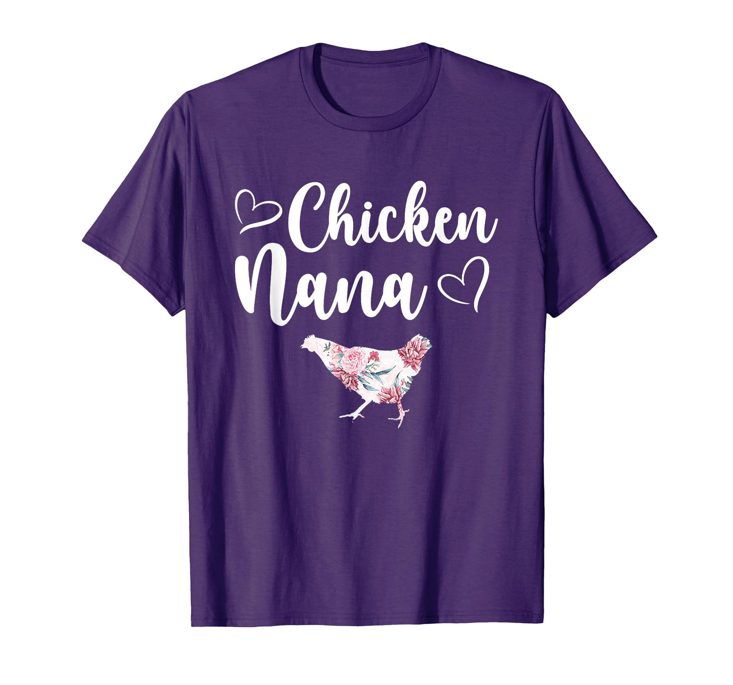 Chicken Nana Heart Chicken Owner Chicken Farmer T-Shirt