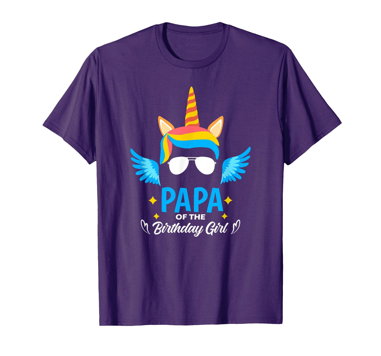 Papa of The Birthday for Girl Father Unicorn First Birthday T-Shirt