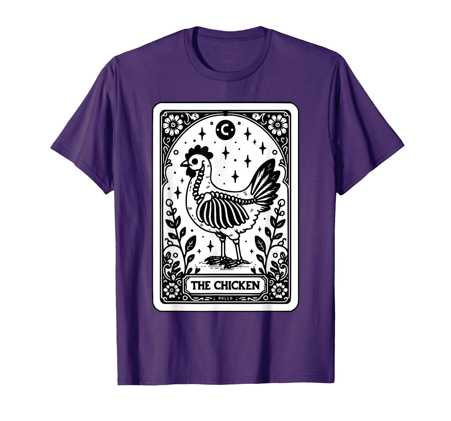 The Chicken Tarot Card Chicken Skeleton Gothic Witchy Vibes T-Shirt