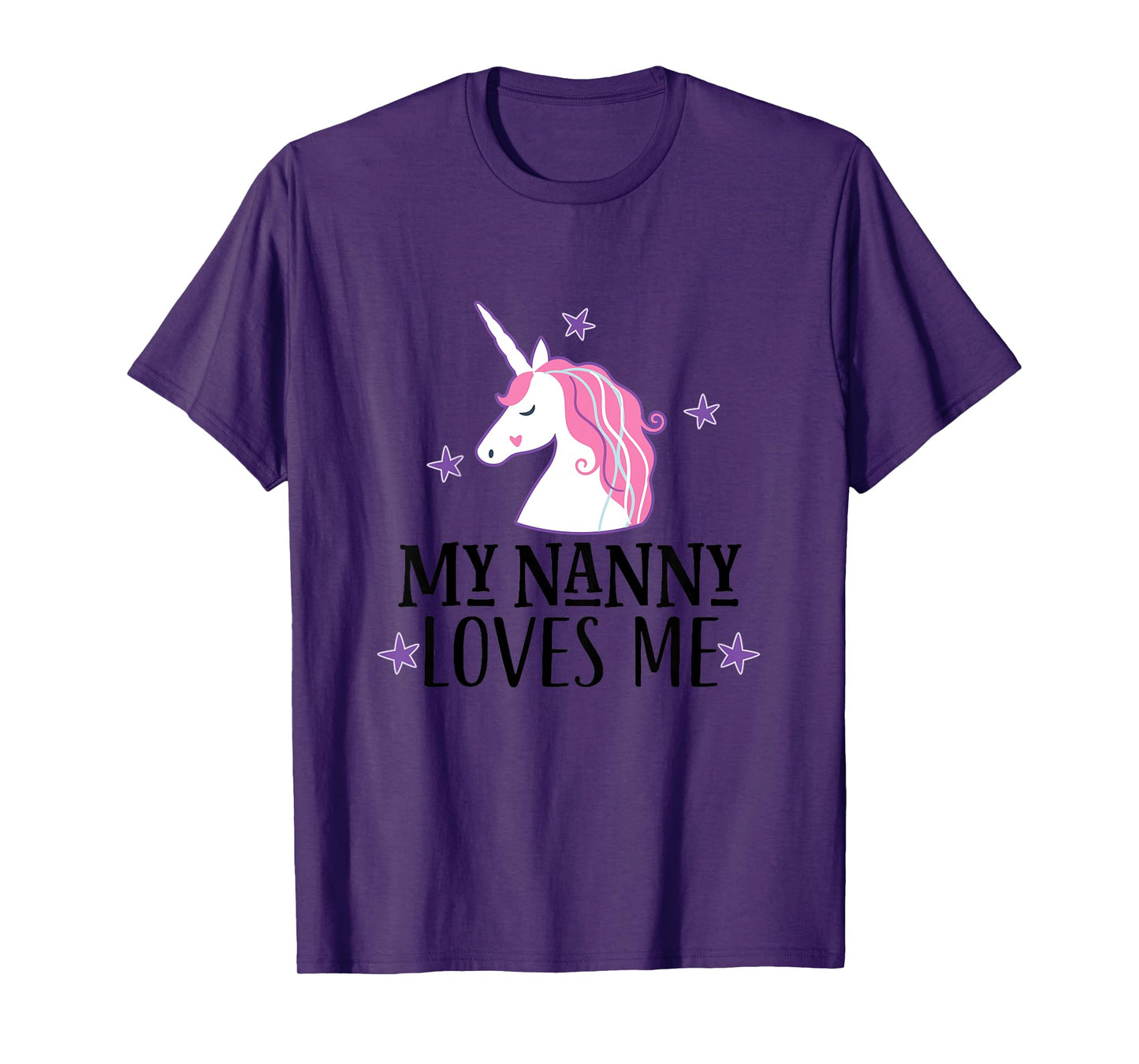 My Nanny Loves Me Unicorn Granddaughter T-Shirt