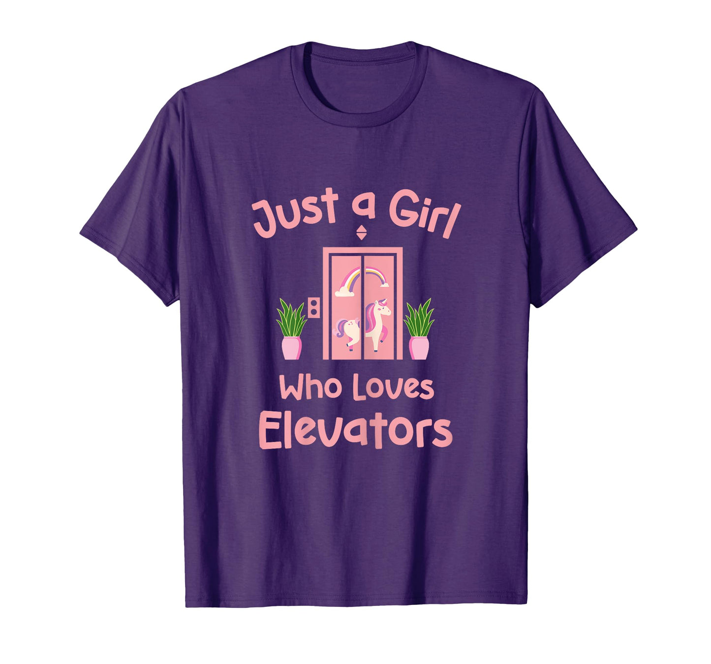 Just A Girl Who Loves Elevators Cute Distracted By Elevator T-Shirt