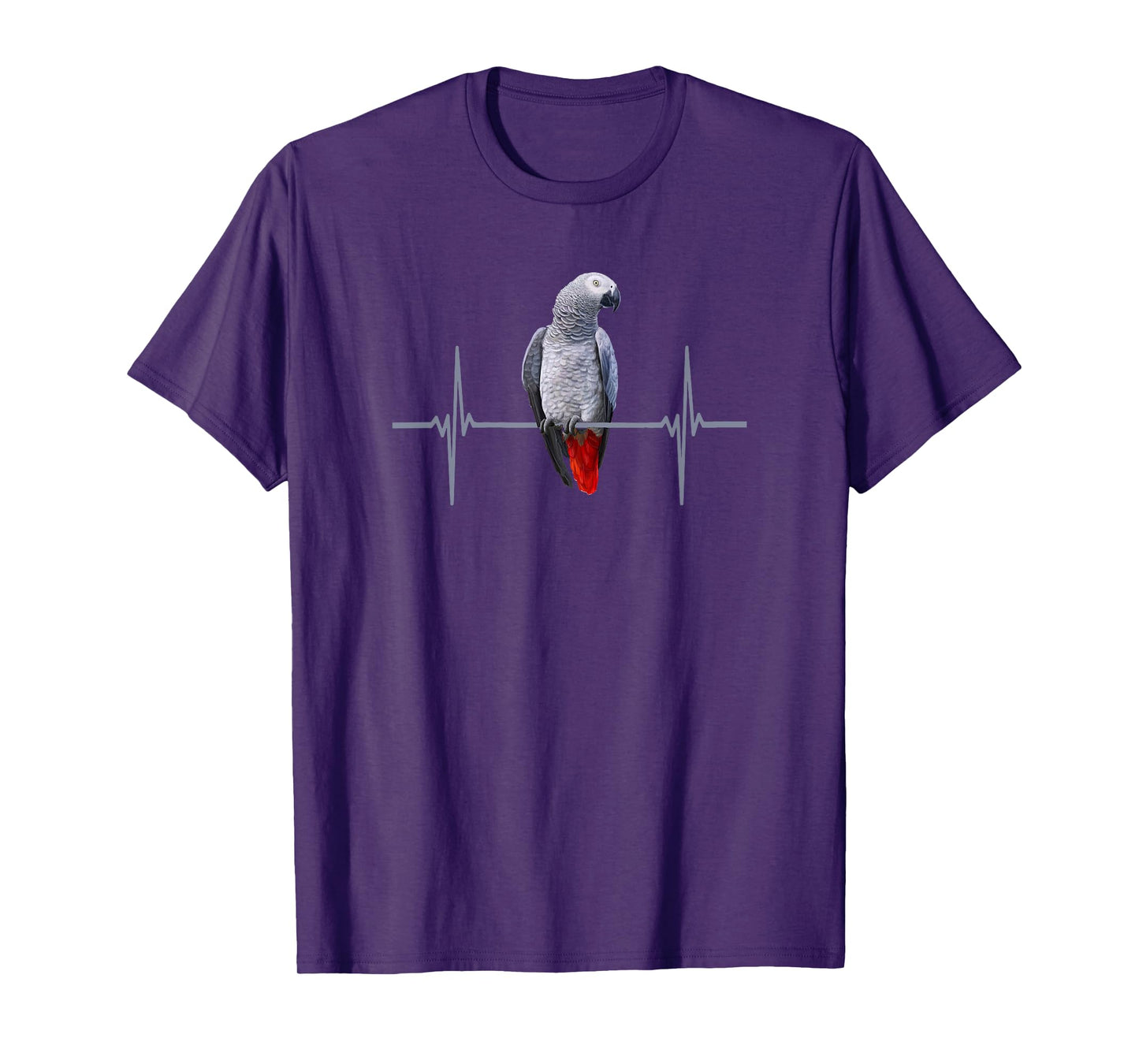 African Gray Heartbeat Shirt. Love African Grays tee. T-Shirt