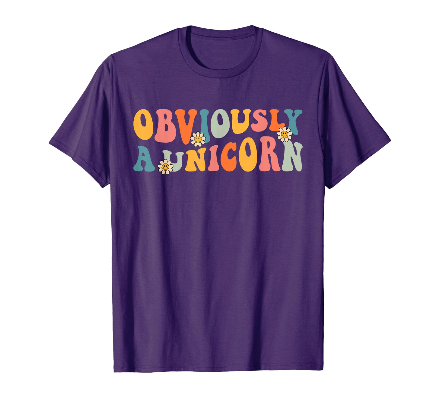 Obviously A Unicorn Retro Groovy Unicorn Squad Security T-Shirt