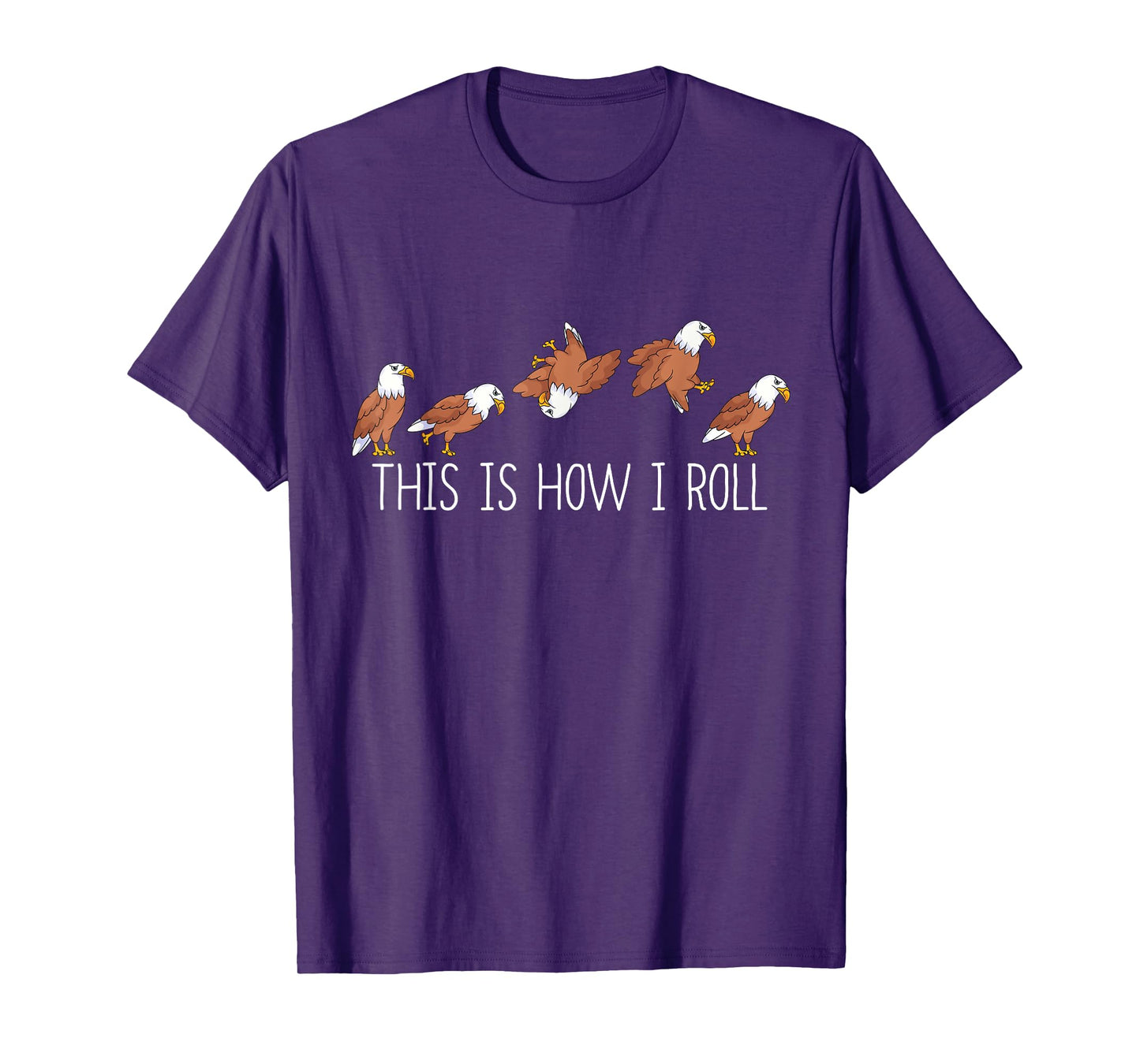 USA Eagle Lover Kids How I Roll Bird Funny Eagle T-Shirt