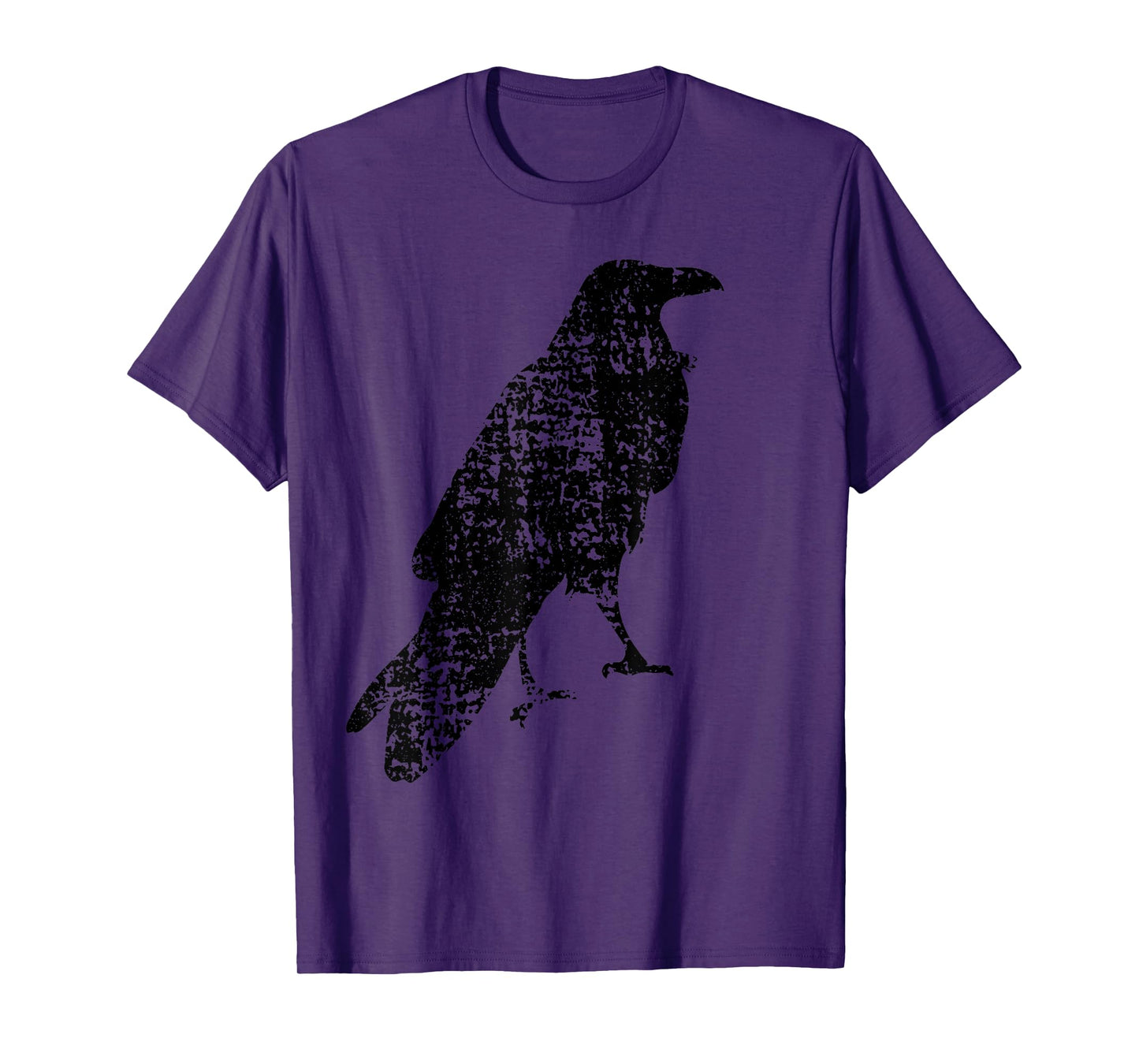 STANDING RAVEN–Cool Bird Graphic T-Shirt