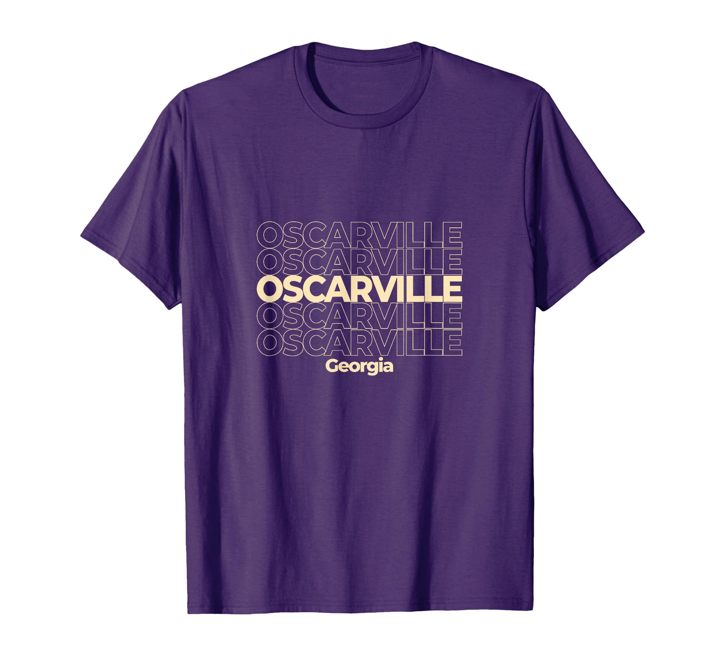 Vintage Oscarville, Georgia Repeating Text T-Shirt