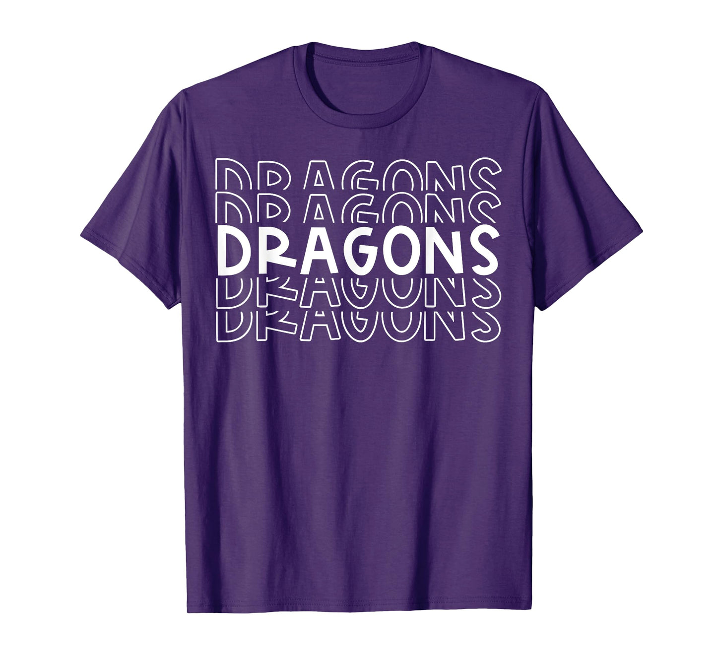 Dragons School Sports Team Mascot Town Go College Athlete T-Shirt