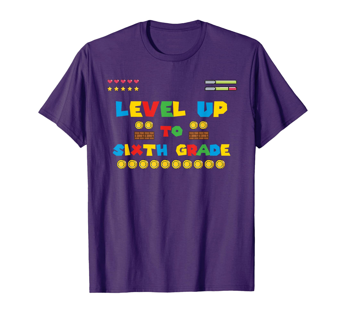 Level Up To Sixth Grade - 6th Grade Gaming Back to School T-Shirt