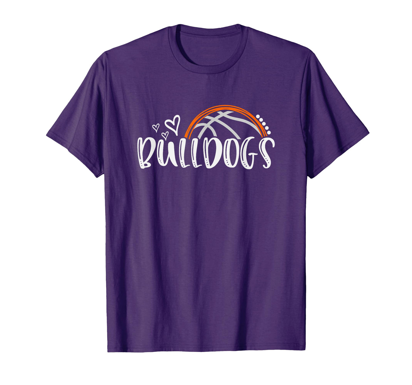 Basketball Bulldogs School Sports Fan Team Spirit T-Shirt