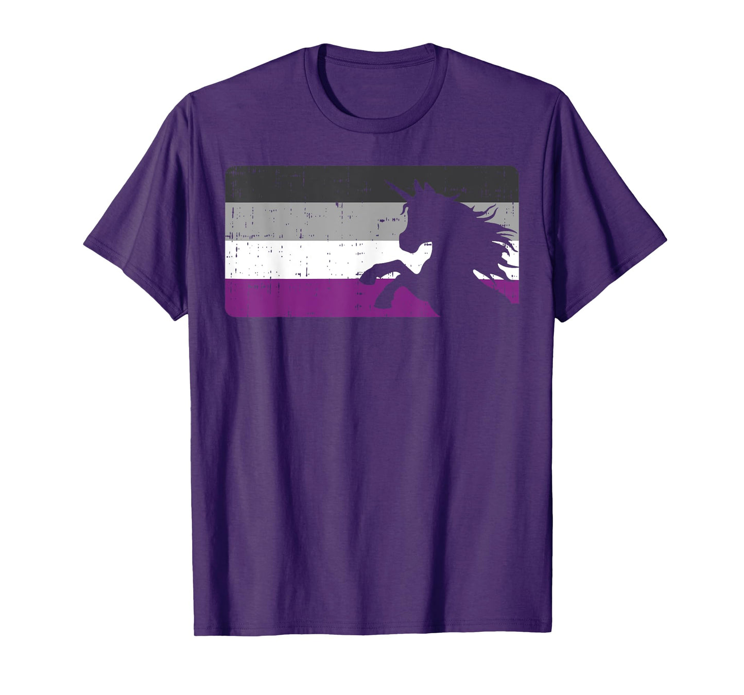 Asexual Pride Flag Unicorn Majestic Animal Ace LGBTQ Gift T-Shirt