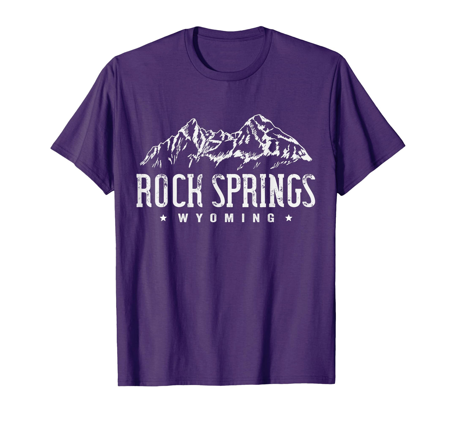 Rock Springs Wyoming Mountain Vintage Men Women T-Shirt