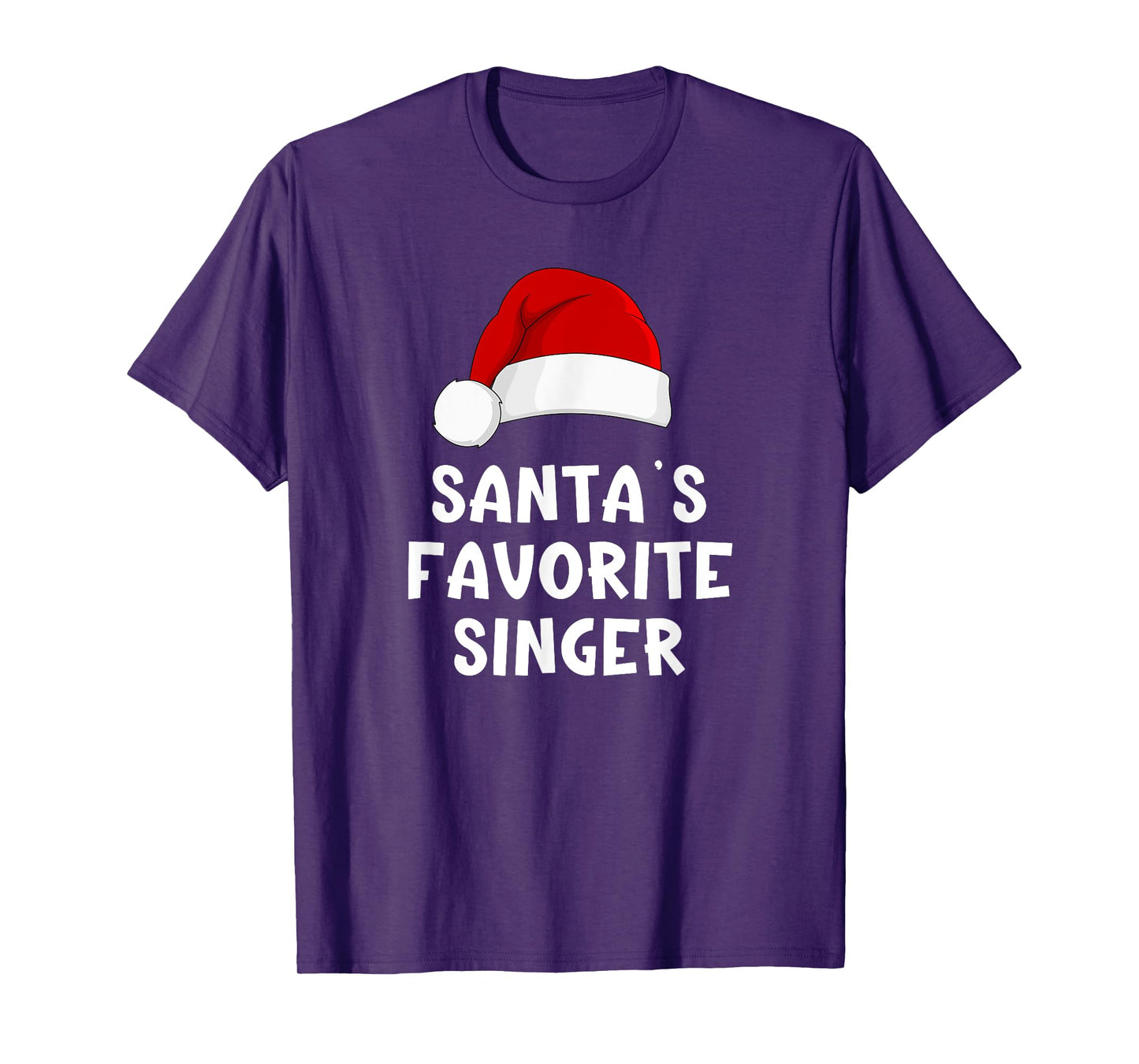 Christmas Santa's Favorite Singer Funny Xmas Pajama Singing T-Shirt