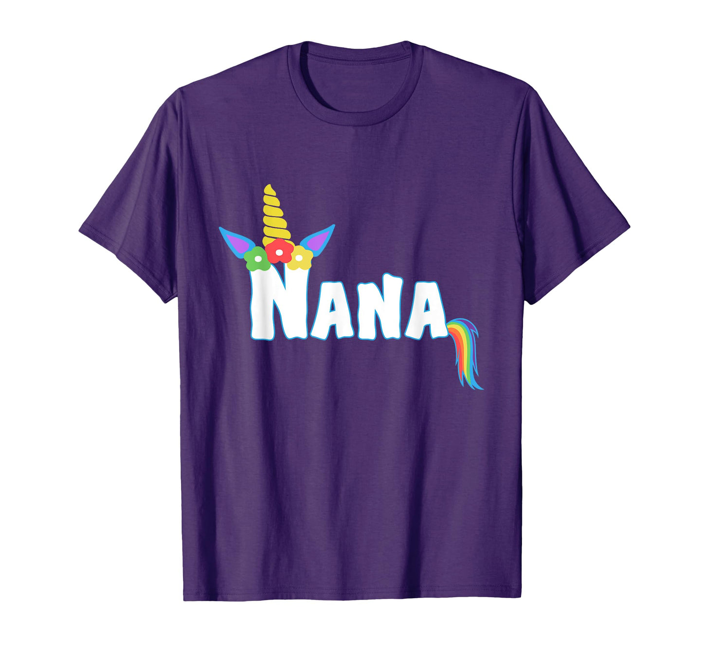 Unicorn Birthday Girl Nana Grandma Mother Family T-Shirt