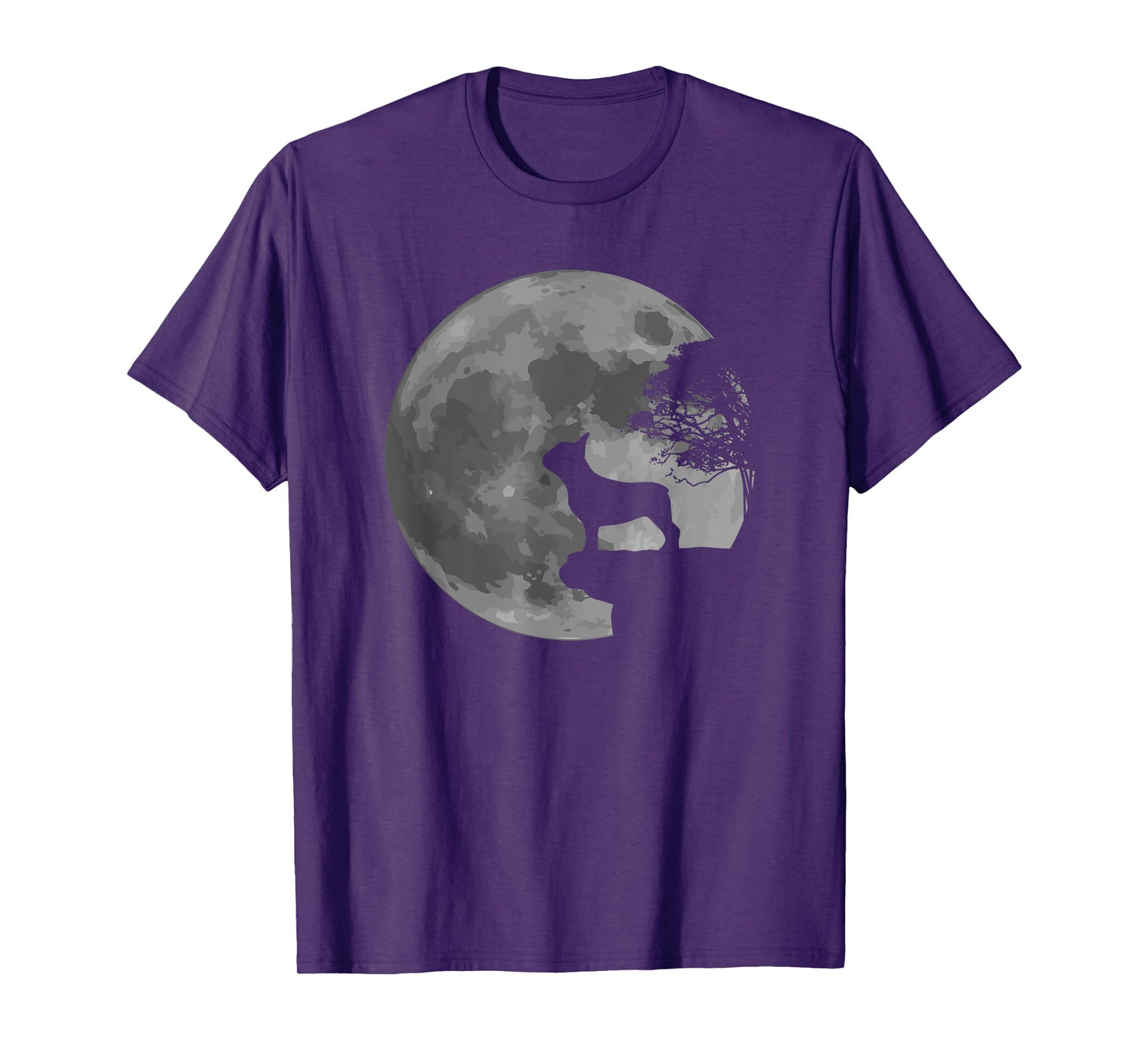 French Bulldog Dog Full Moon Howl Frenchie T-Shirt