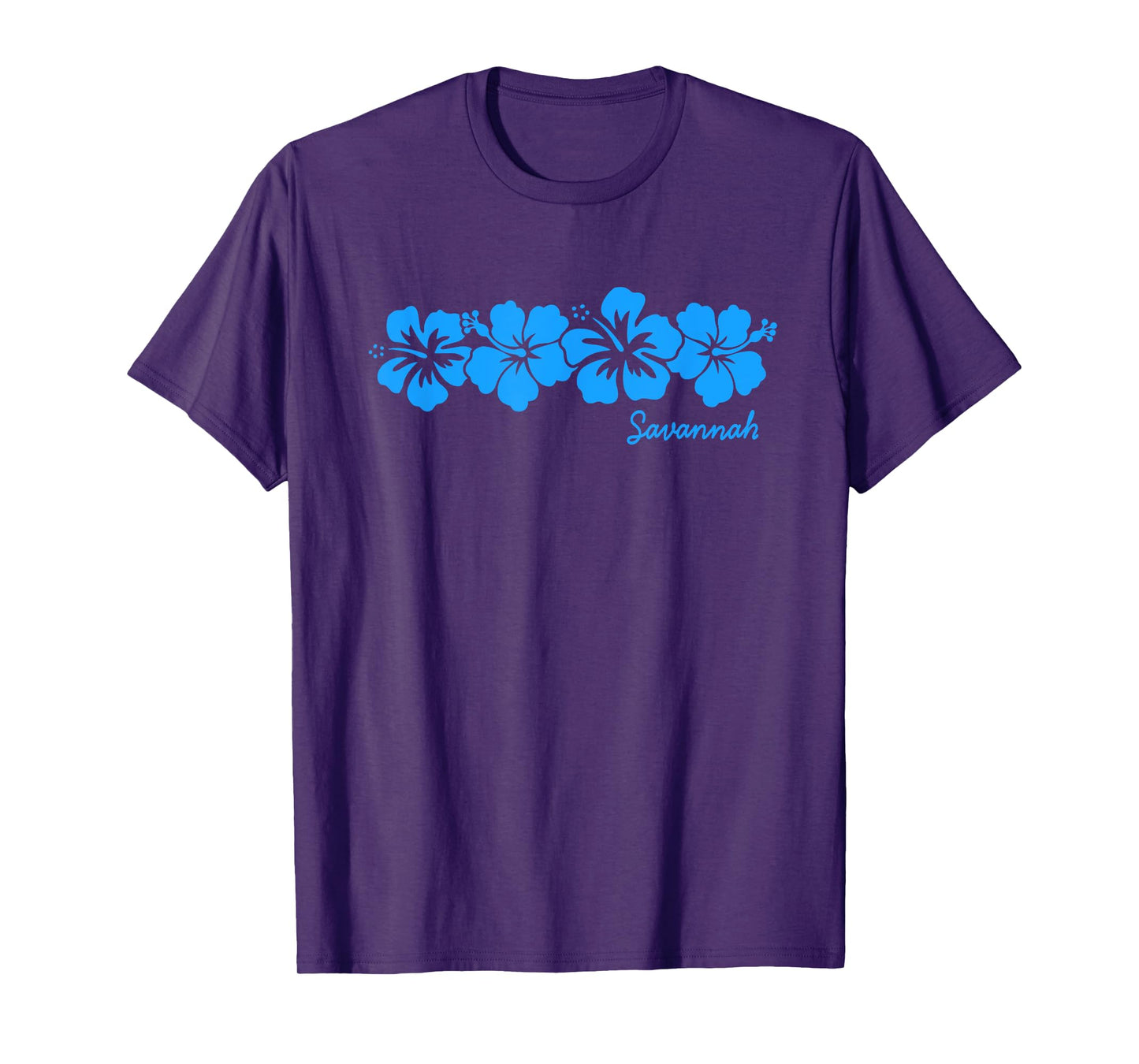 Savannah Georgia Hibiscus Flower Womens Souvenir Vacation T-Shirt