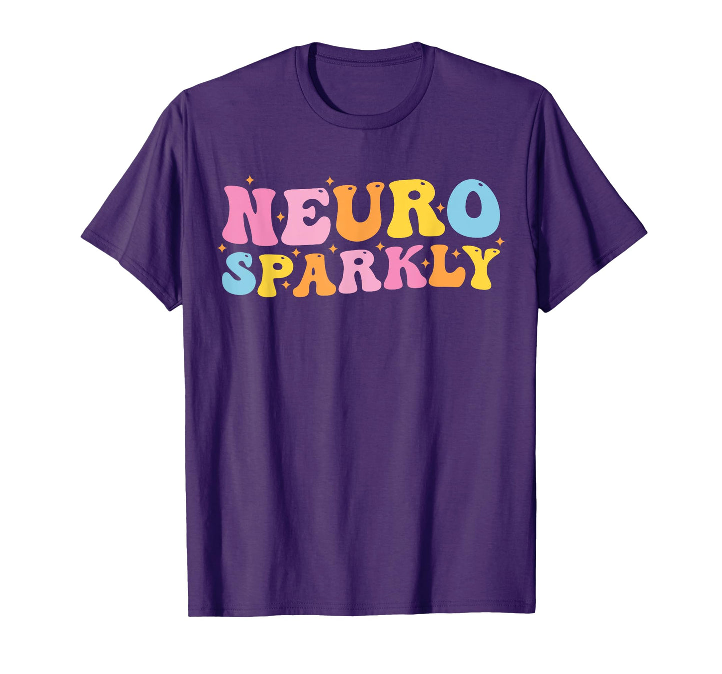 Neuro Sparkly NeuroDiversity Unicorn ADHD Awareness Groovy T-Shirt