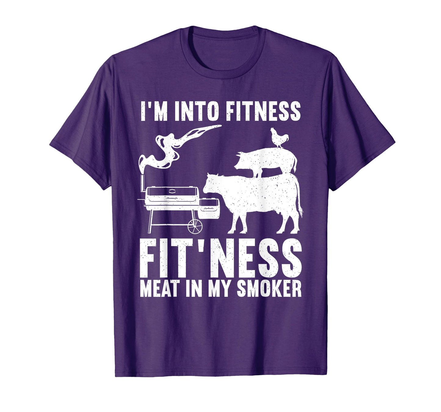 Funny BBQ Meat Smoking Art For Men Women Barbeque Griller T-Shirt